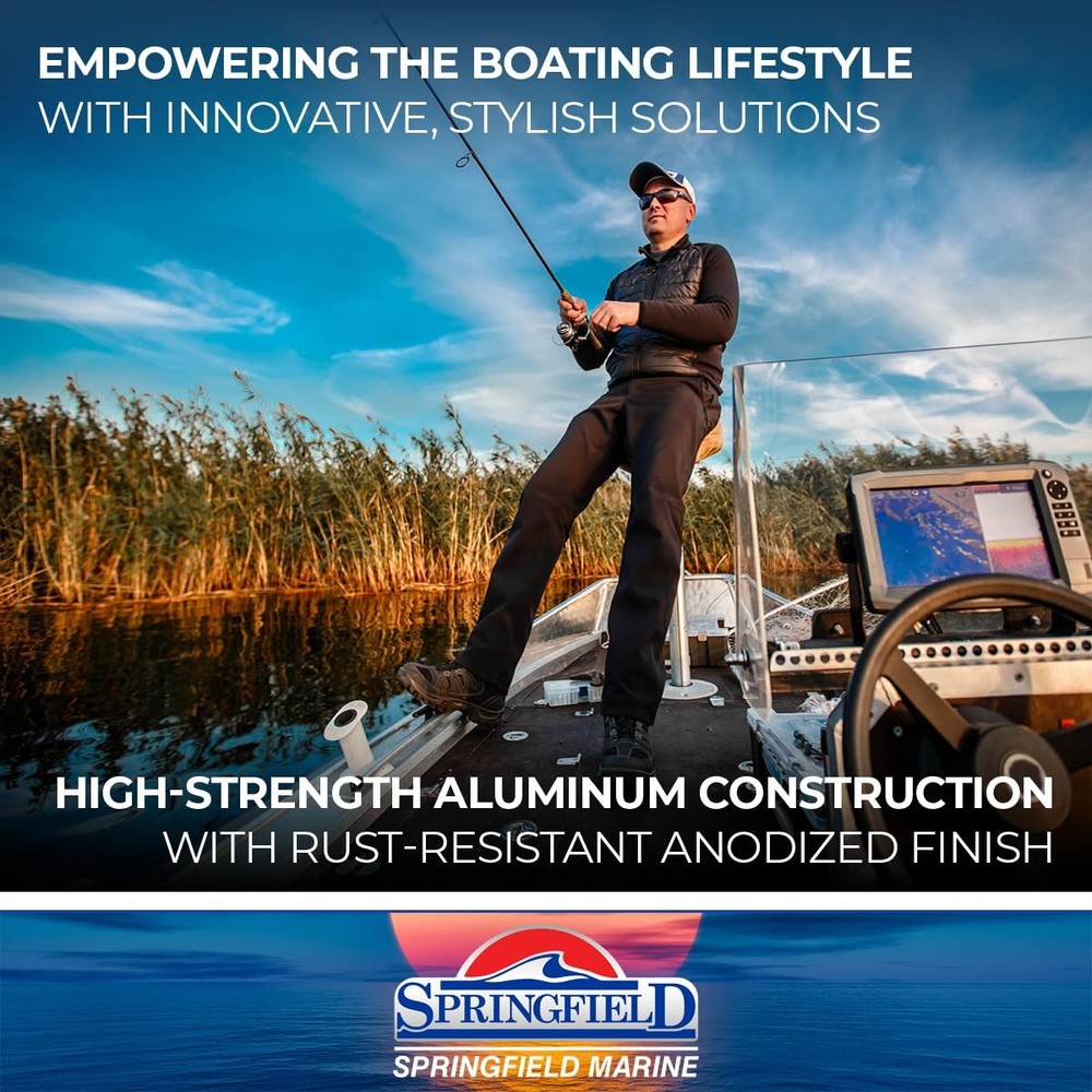 Springfield 1660017 Stowable 2-3/8" Table Base - Anodized Aluminum