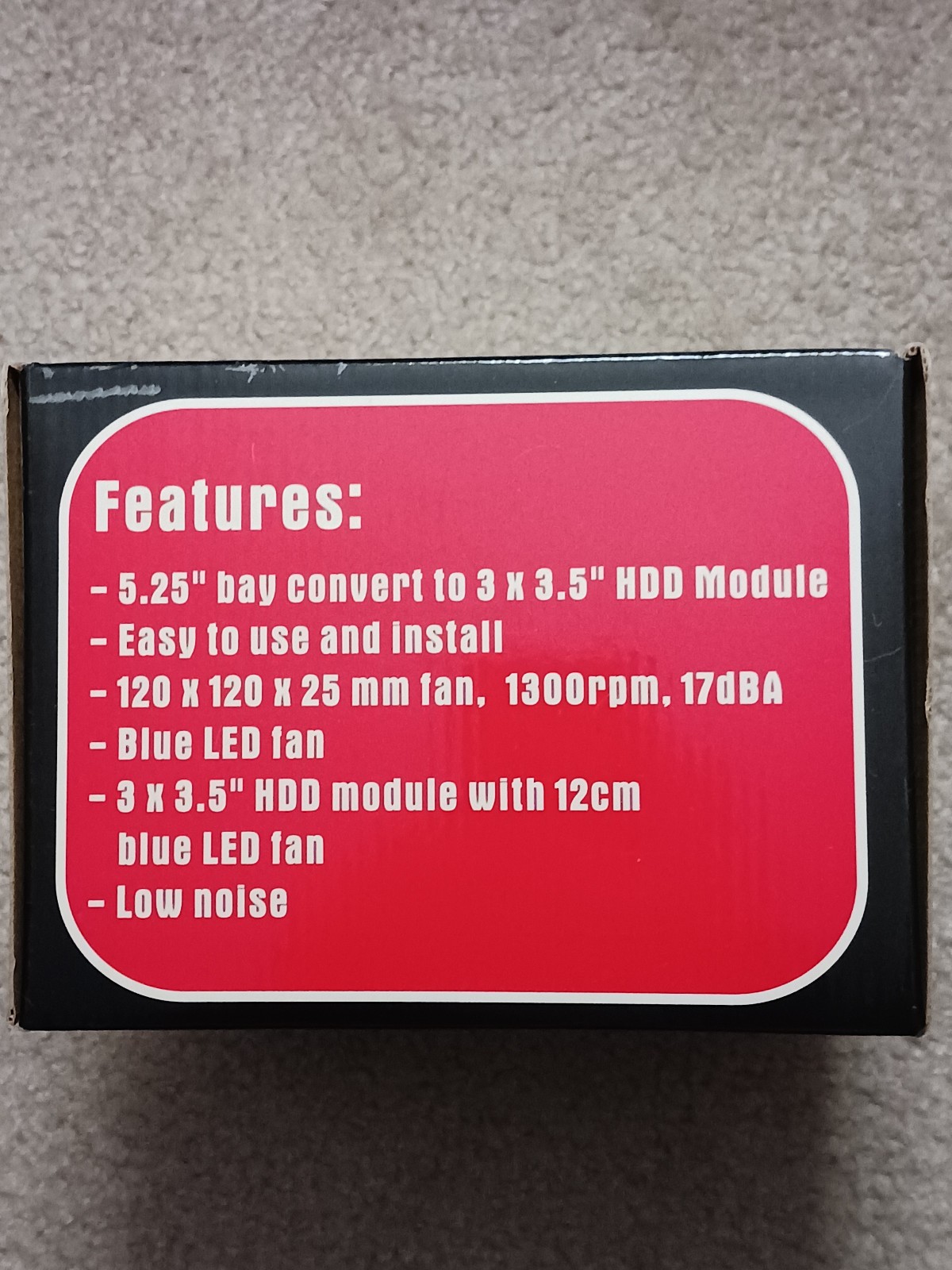 NEW THERMALTAKE iCage A2309 3-Bay HDD/SATA/SSD Drive Cage w/120mm Blue LED Fan