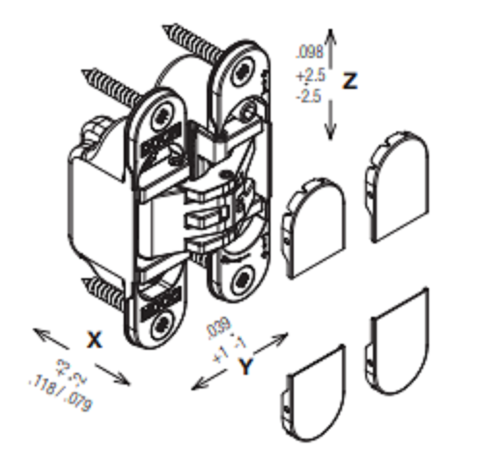 RY-45 RocYork Invisible Hinge