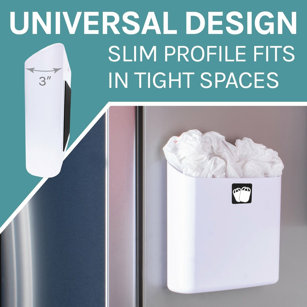 Large Magnetic Lint Bin - White