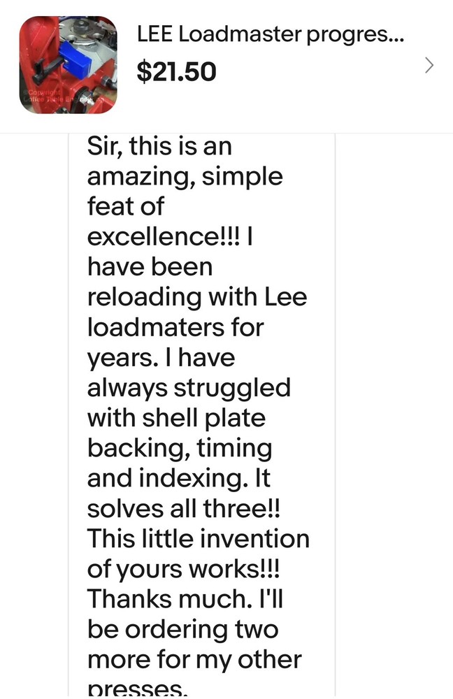 LEE Loadmaster progressive press SOLUTION *The miracle cure, ADJUSTABLE AND MORE