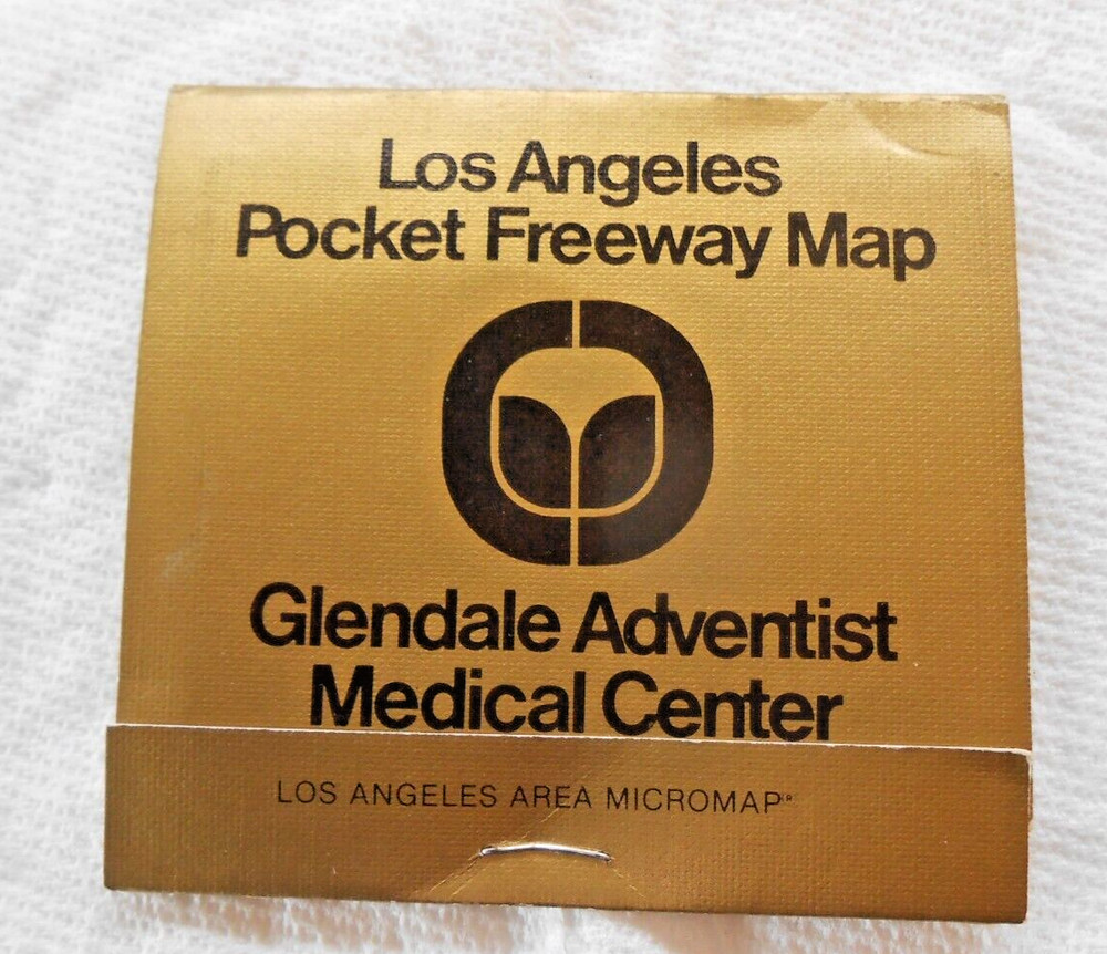 Pocket Map Los Angeles Freeway Map 1987 - Unique Match Book Style