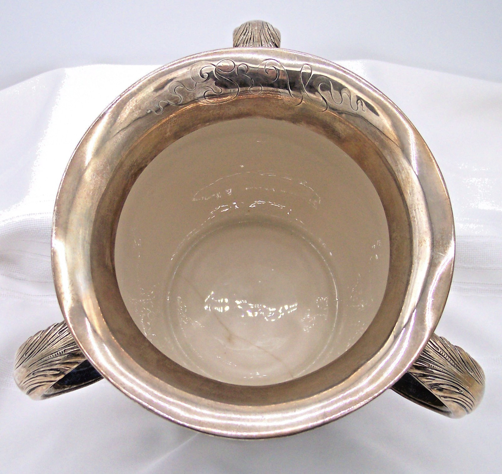 CAC Ceramic Arts Co Lenox Gorham Sterling Silver Loving Cup Stein 5 1/2 Pint