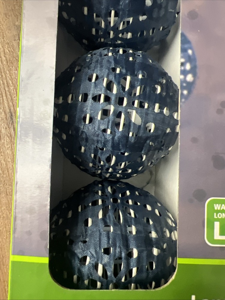 Mainstays 10 Count Outdoor LED Lantern Globe String Lights Blue