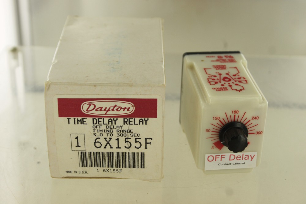 GRAINGER DAYTON 6X155F TIME DELAY RELAY