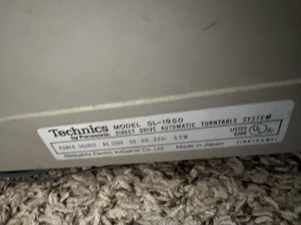 Technics SL-1950 Fully Automatic Direct Drive Turntable Clean TESTED READ