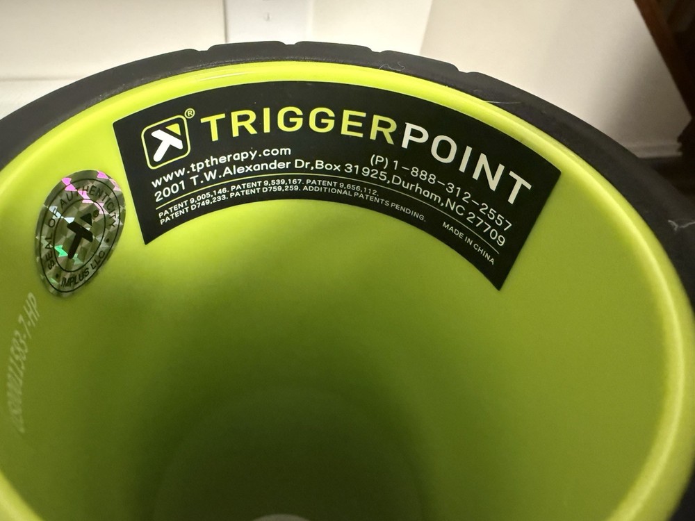 TriggerPoint Grid Massage Foam Roller Hollow Core Black Back Roller NWOT