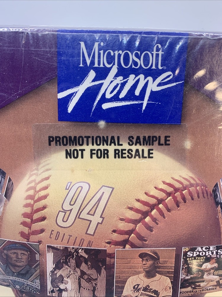 Microsoft Home COMPLETE BASEBALL PC CD-Rom SEALED! -1994-