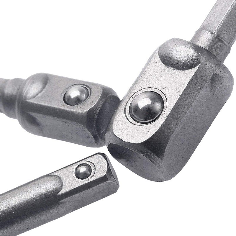 3Pcs Socket Adapter Drill BIts Set 1/4" 3/8" 1/2" Hex Shank Impact Driver Tools