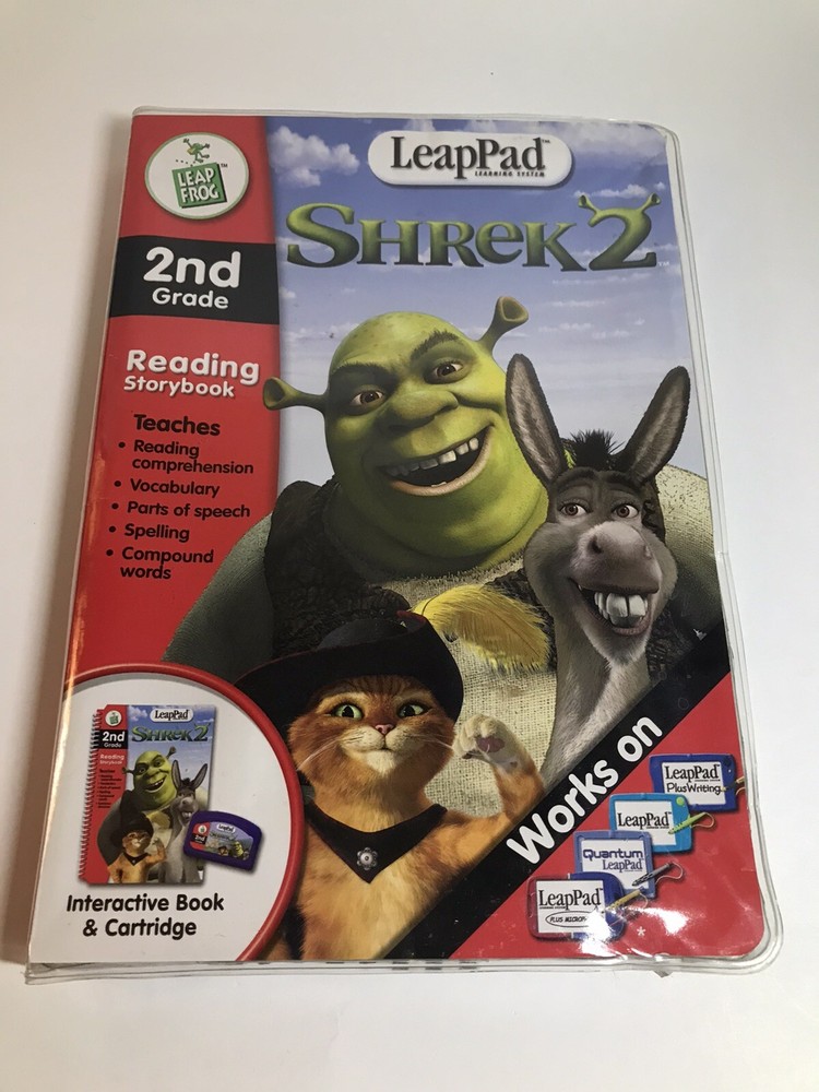 Shrek 2 LeapPad Learning Interactive Book Cartridge 2nd Grade Game Reading