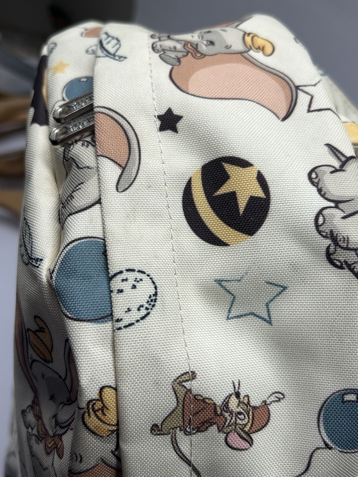 Disney x Loungefly Dumbo White All Over Print Large Backpack Rare See Pics