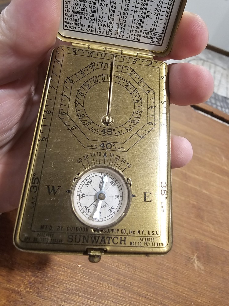 vintage brass compass (5)