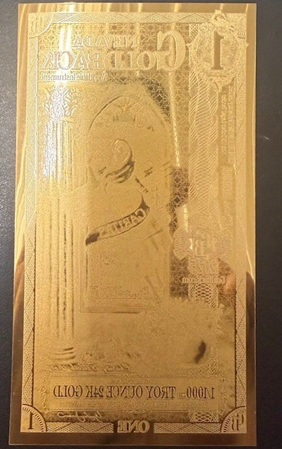 Nevada 1 Goldbacks Gold Polymer Notes 1/1000th Troy Oz 24KT .999 Goldback