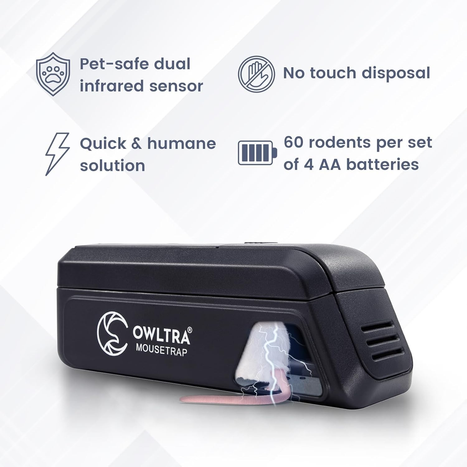 OWLTRA OW-2 Indoor Electric Mouse Trap 2 PCS