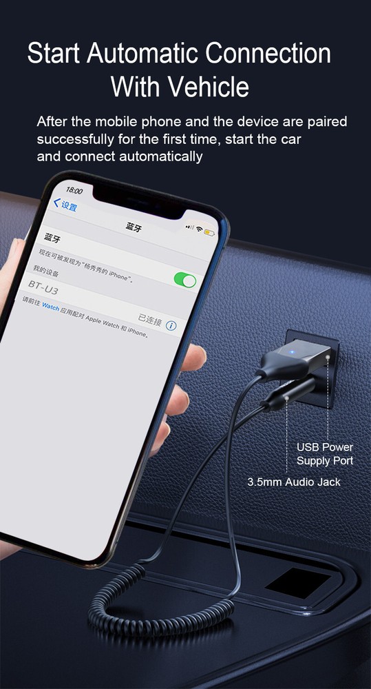 Bluetooth Transmitter Wireless Receiver USB Aux Adapter For Car Audio Speaker