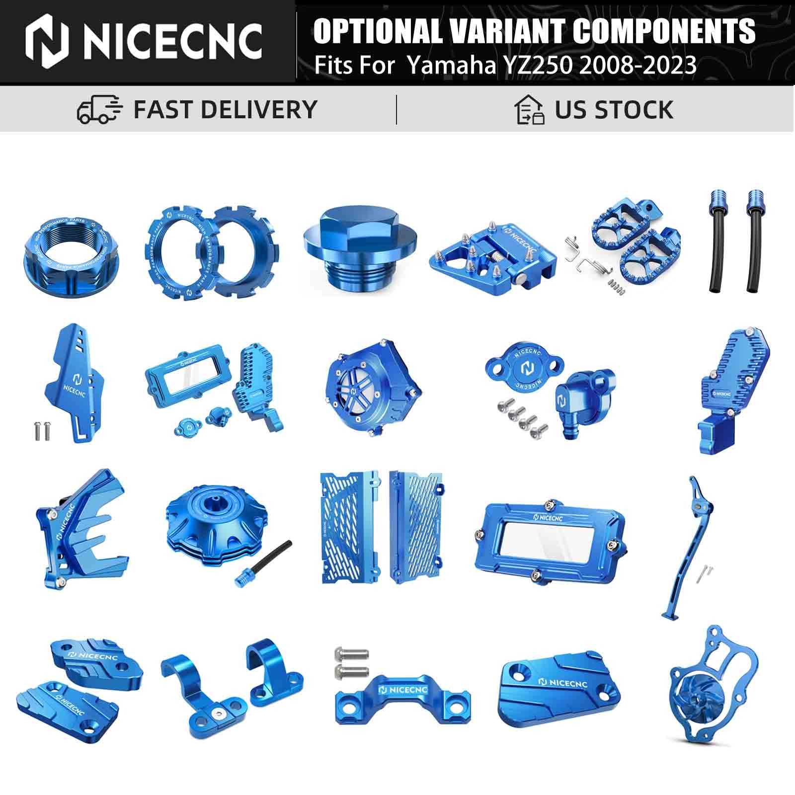 For Yamaha YZ250 2008-2023 NICECNC Cylinder Power Valve Guard Brake Pedal Lever