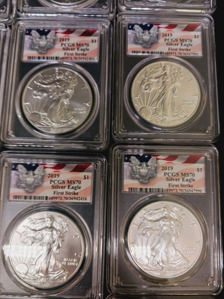 (40)2019 PCGS MS70 Silver Eagle First Strike-$190 EACH