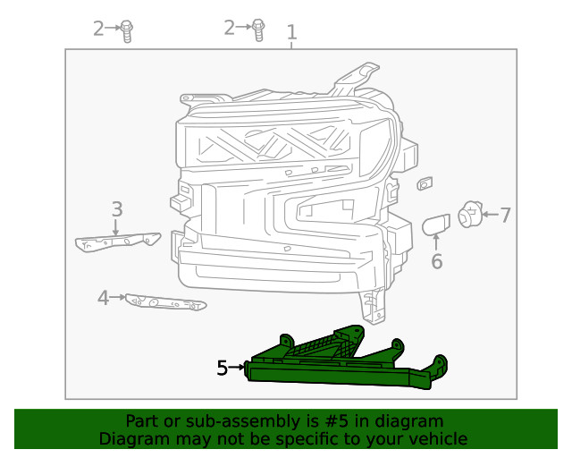 Genuine GM Passenger Side Headlight Bracket 23408117
