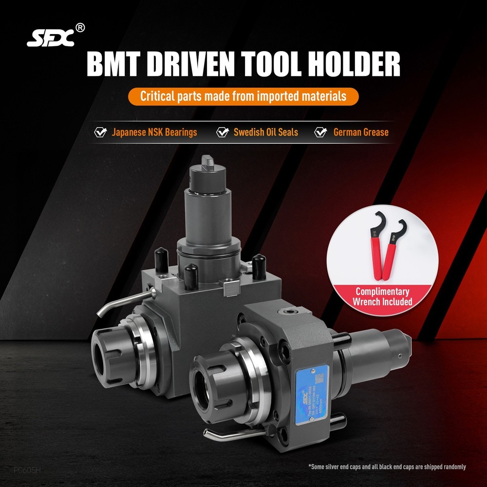 BMT65‑90°‑72-ER40‑Y External Clamping Live Driven Tool Holder Block
