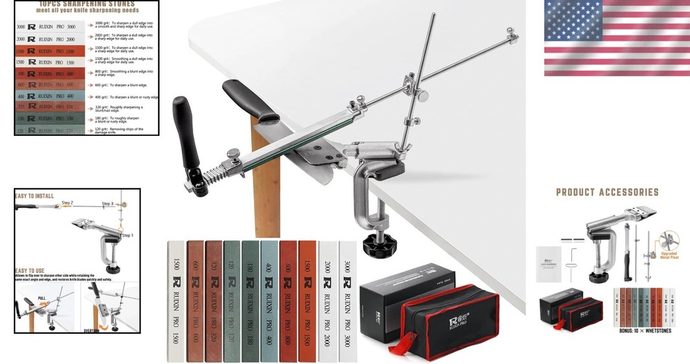 Fixed-Angle Knife Sharpener for Precision Sharpening