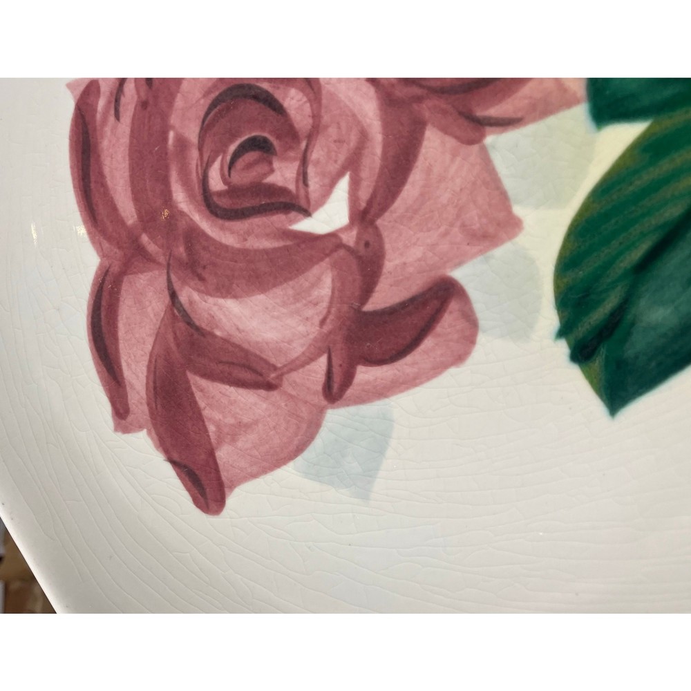 Red Wing Lexington Rose Pattern Square Dinner Plates