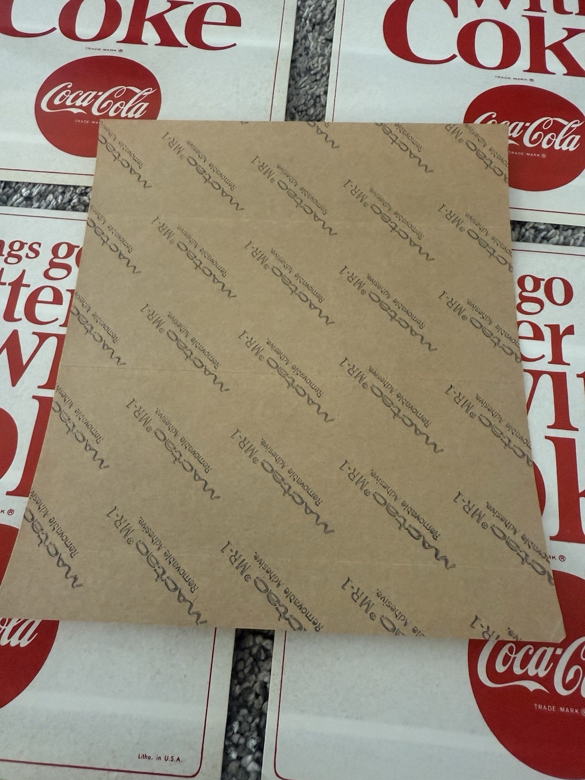 ( 1 ) Vintage 1960s Coca-Cola Decal “Things Go Better With Coke 7.5x6.5 Original