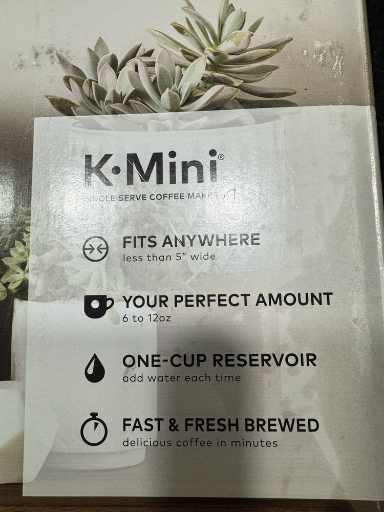 Keurig K-Mini Single Serve K-Cup Pod Coffee Maker Studio Gray Kitchen Open Box