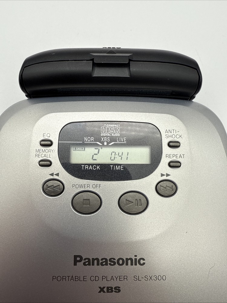 Panasonic Portable CD Player SL-SX300 Silver Bundle - Working