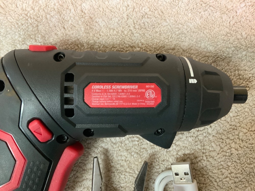 Hyper Tough 80150 4V Cordless Rotating Screwdriver with Flashlight