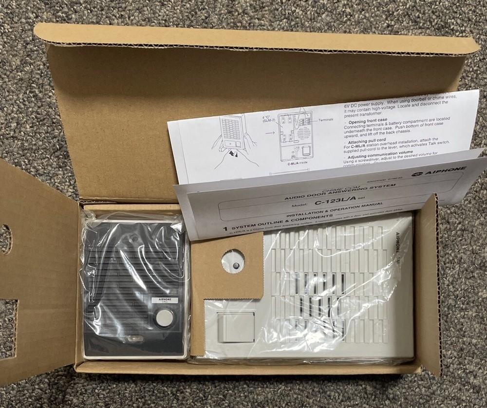 Aiphone C-123L/A Chimecom Set, 1 Door Station, 1 Master Station Intercom System