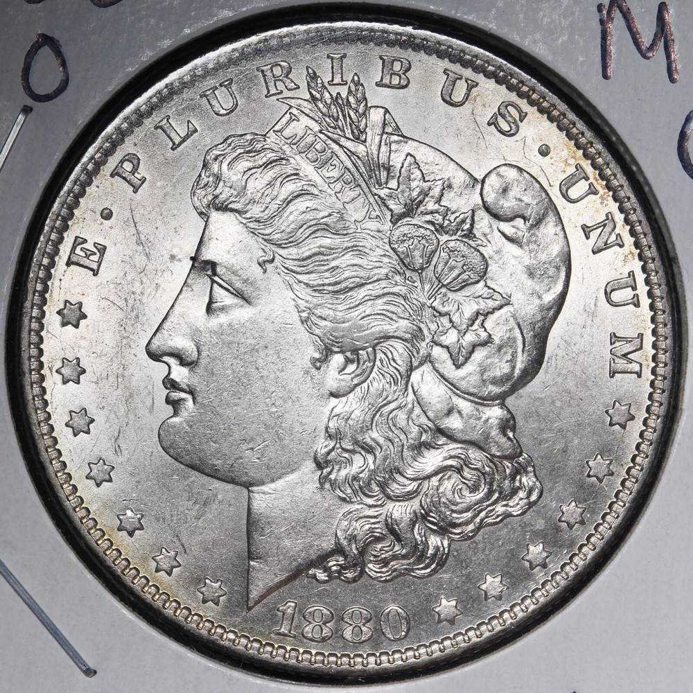 1880-O Morgan Silver Dollar CHOICE E371 KCEM