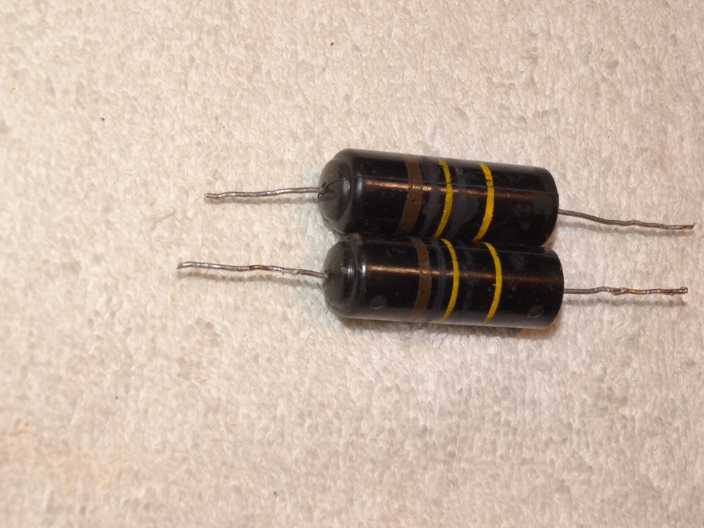 2 - Sprague Bumble Bee Capacitor Pulls .1 400v *Vintage* #2