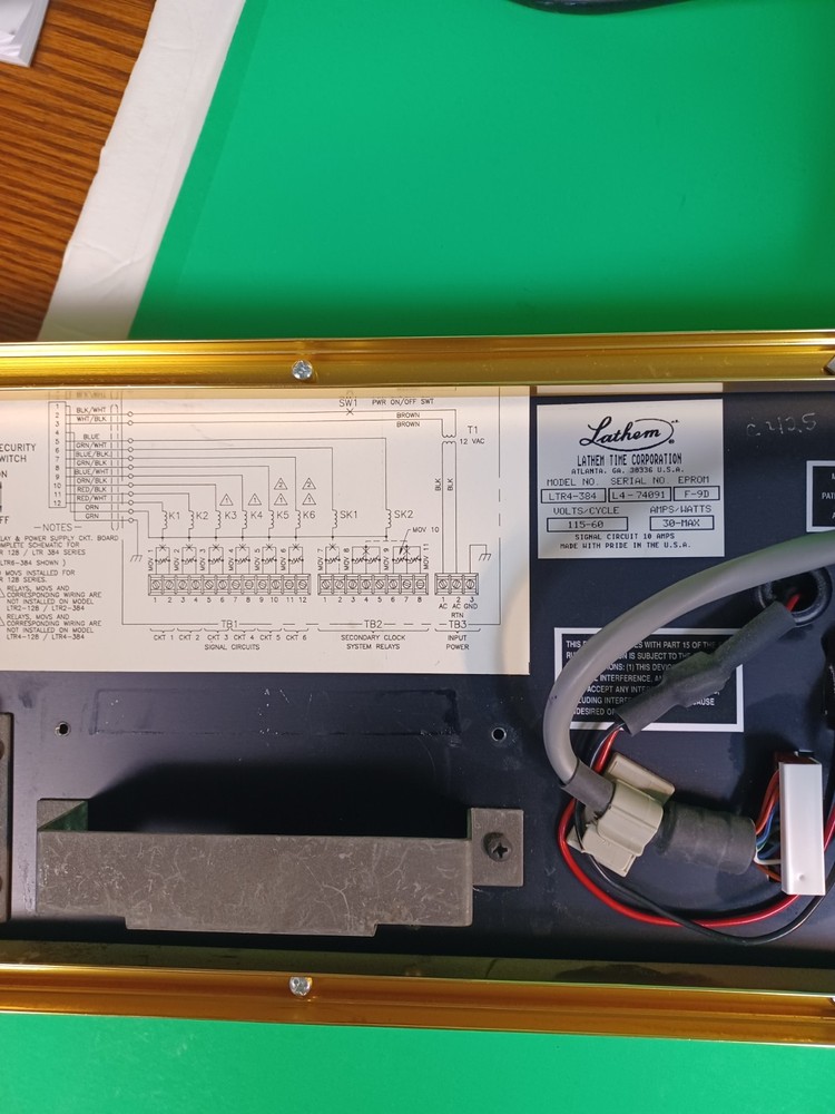 American Time ATS 4-384, Lathem Master clock