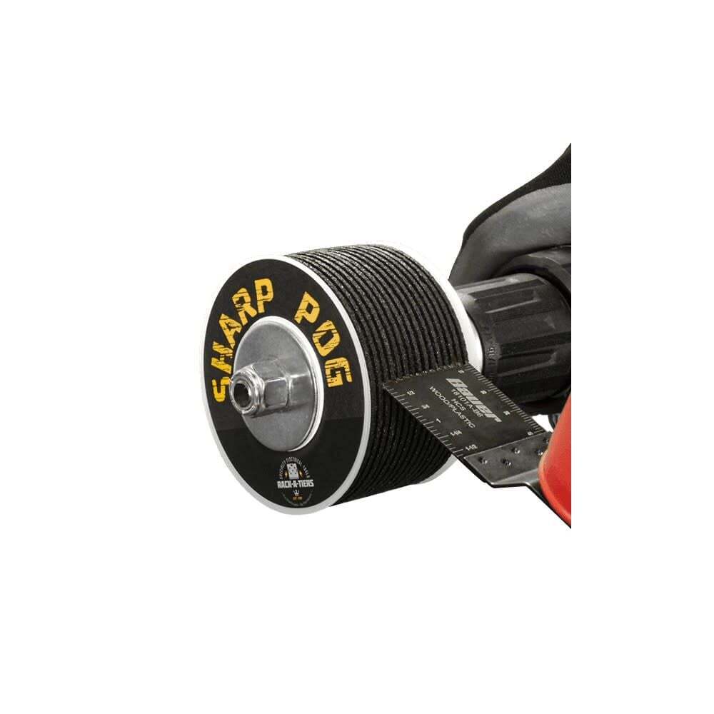 Rack-A-Tiers Sharp Pog Drill Operated Multi-Tool Oscillating Blade Sharpener