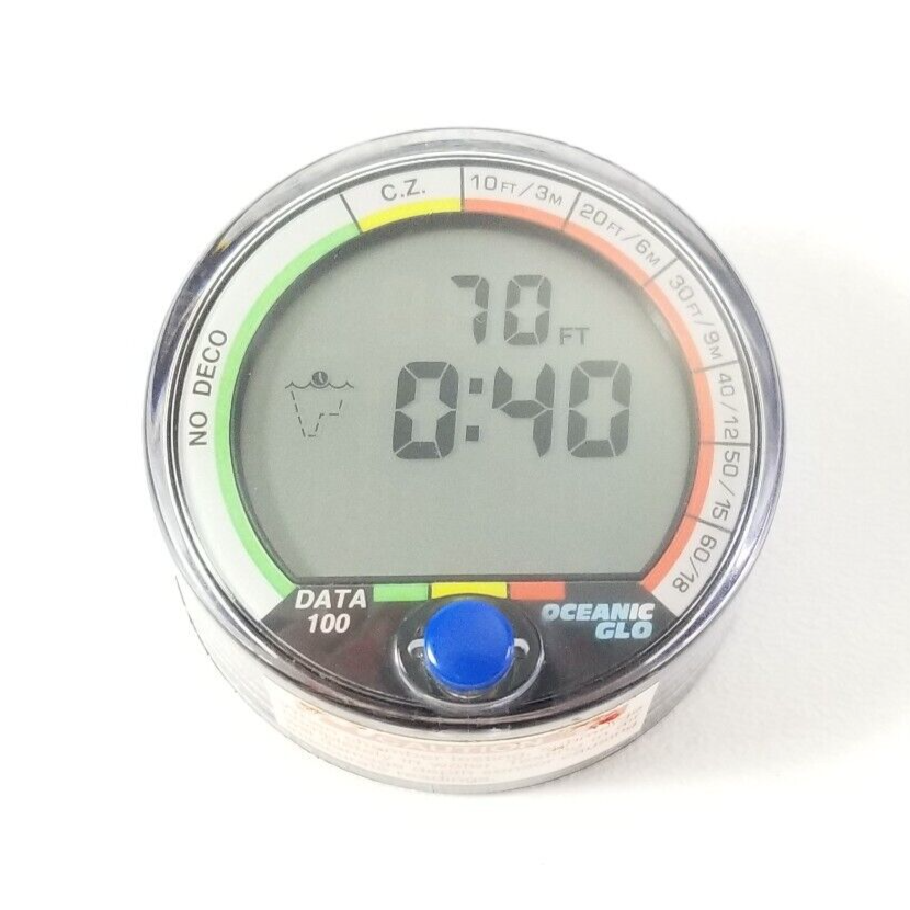 Oceanic Data 100 Puck Scuba Dive Computer + Manual #4061