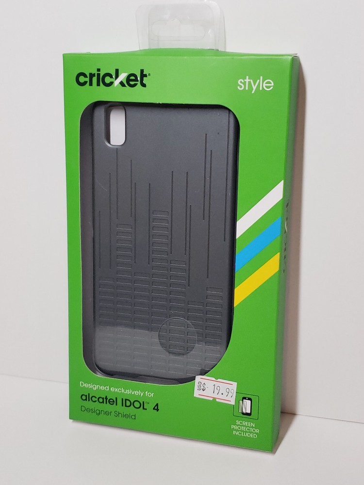 Gray Designer Shield Case for Alcatel IDOL 4 with Screen Protector - NEW
