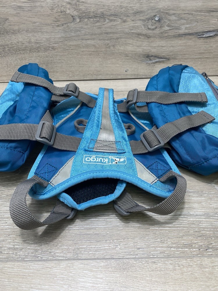 Kurgo Baxter Backpack Dogs Blue Adjustable Sz M/L?