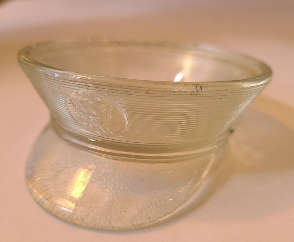 Vintage 1940's Candy Container Military Hat Eagle Embossed on Front Brim