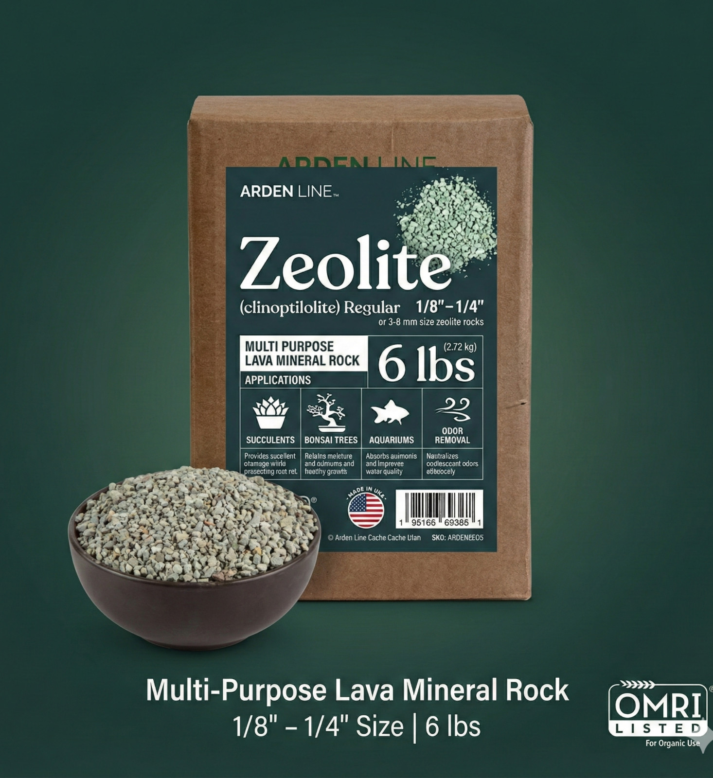 Zeolite Lava Mineral Rocks – Natural Soil Amendment for Plants, Bonsai & Succule