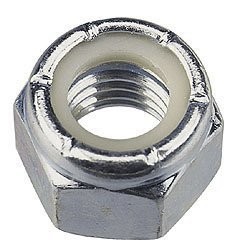 Stainless Nylon Insert Lock Nuts 1/4"-20 Qty: 25 (Nylock) Silver