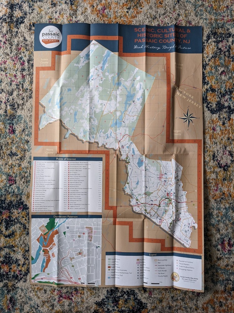 See Passaic County (NJ) Map, circa 2023