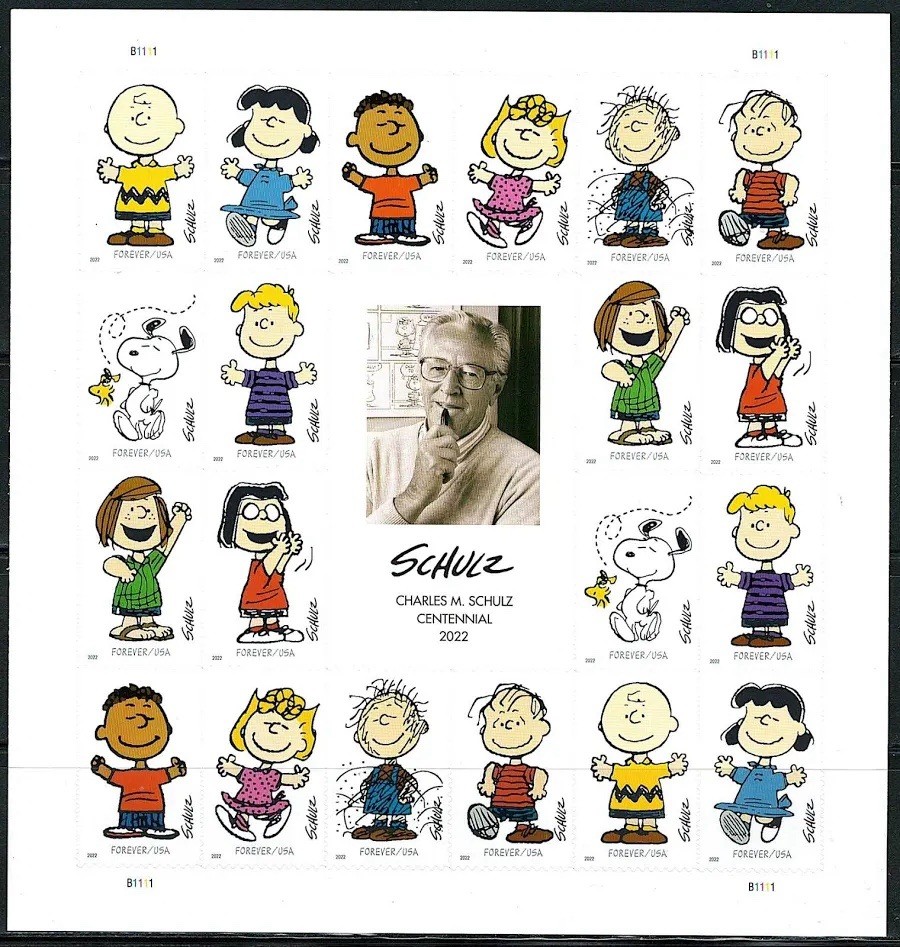 USPS Sheet OF 20 First Class Letter Stamps Schulz Snoopy Charlie Brown Peanut