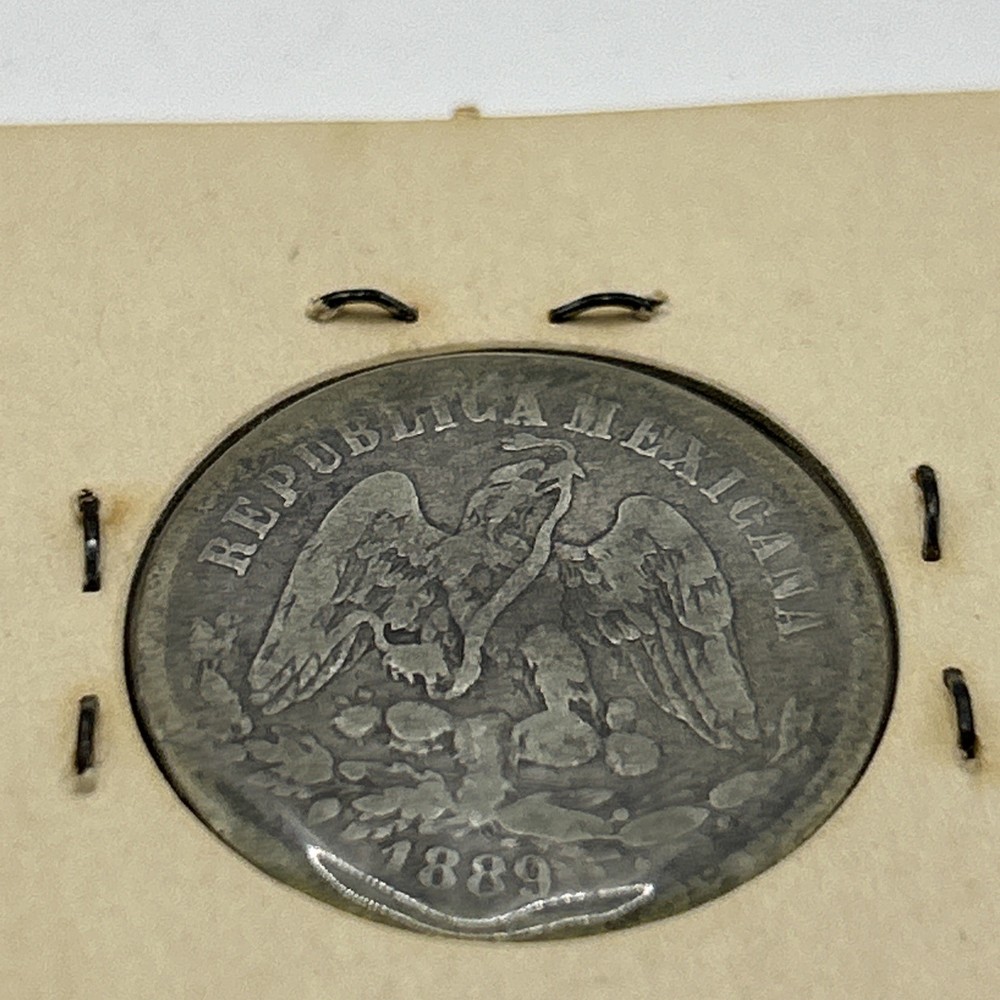 1889 MEXICAN 25 CENTAVOS SILVER COIN