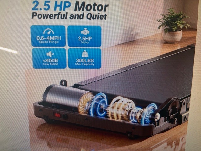 Walking Pad treadmill with incline and foldable