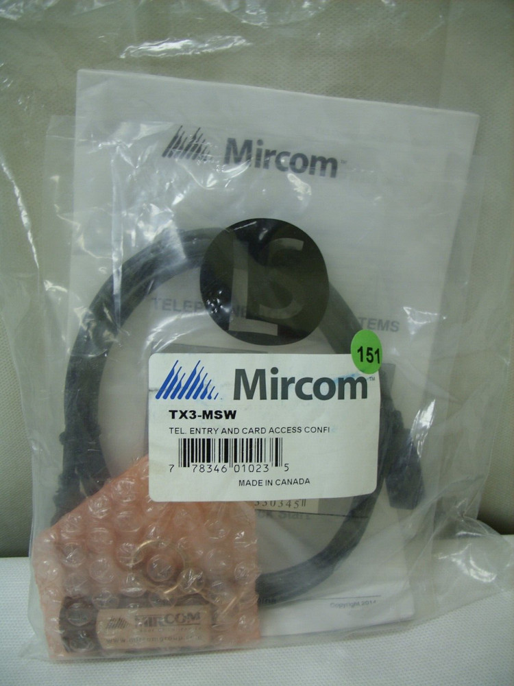 Mircom Telecom Entry & Card Access Configuration USB Software Kit TX3-MSW