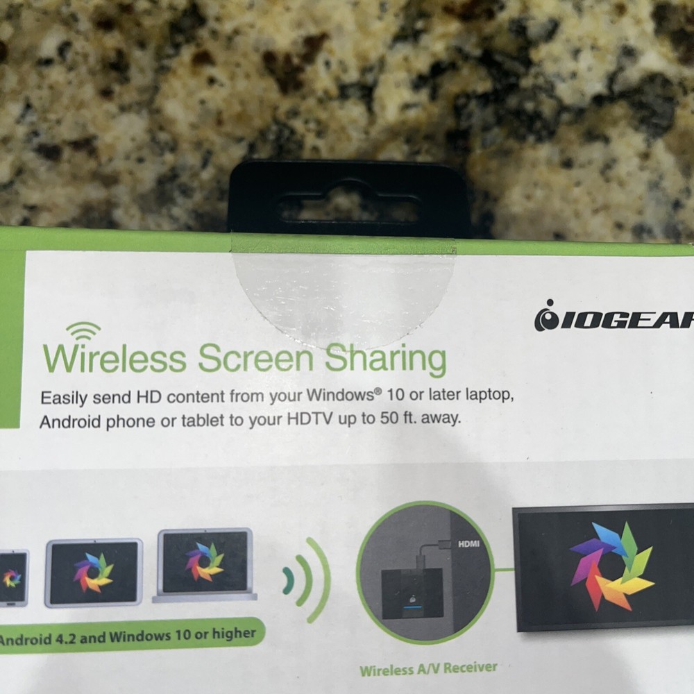 IOgear Wireless Screen Sharing Android/Tablet/Laptop/PC Windows + to HDTV NEW!