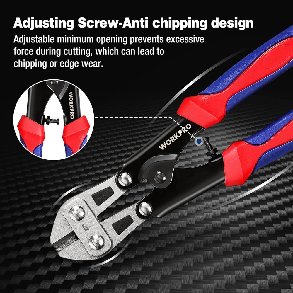 8-Inch Spring Loaded Cable Cutter - Lightweight Mini Snips with Ergonomic Handle