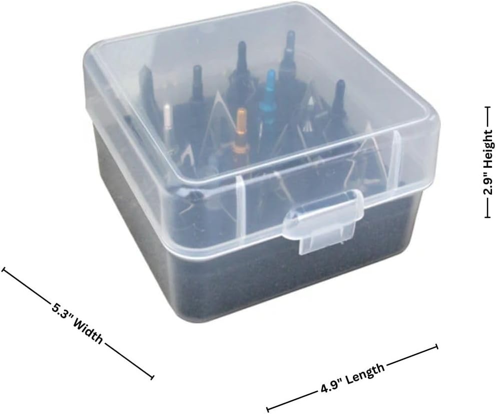 MTM BH16 Broadhead Box - Holds 16 Fixed or Box, Clear
