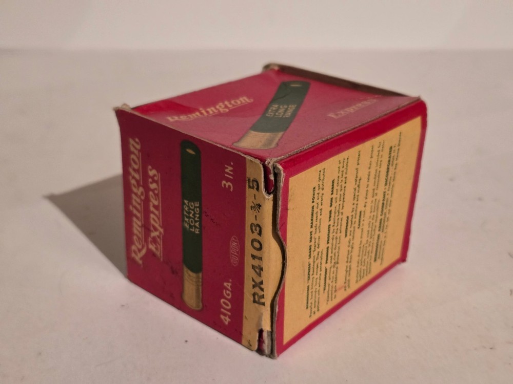Empty Remington 410 Ga Express Shotgun Shell Box