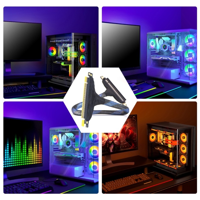 Advanced PCIE5.0 X16 Extension Cable Wire Supporting Backward Compatibility